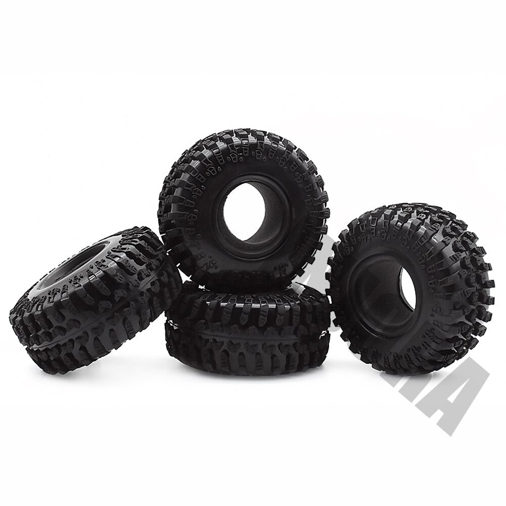 4PCS 2.2 Rubber Tyre Wheel Tires for 1:10 RC Rock Crawler Axial SCX10 RR10 Wraith 90056 90045 90031 90020 YETI