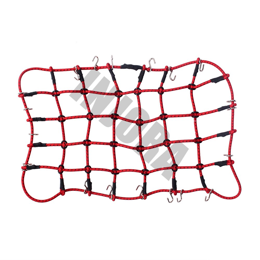 INJORA 1PCS Black Red Elastic Luggage Net for 1:10 RC Rock Crawler TRX-4 D90 AXIAL SCX10 RC Car Accessories