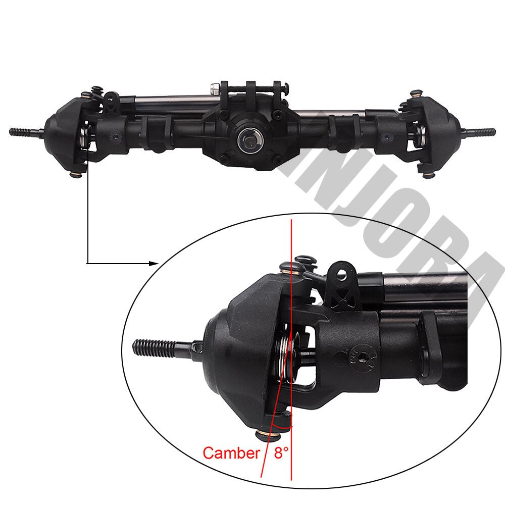 INJORA RC Auto Anteriore Posteriore Dritto Assale Completo per 1:10 RC Crawler Axial SCX10 II 90046 90047 Parti di Aggiornamento