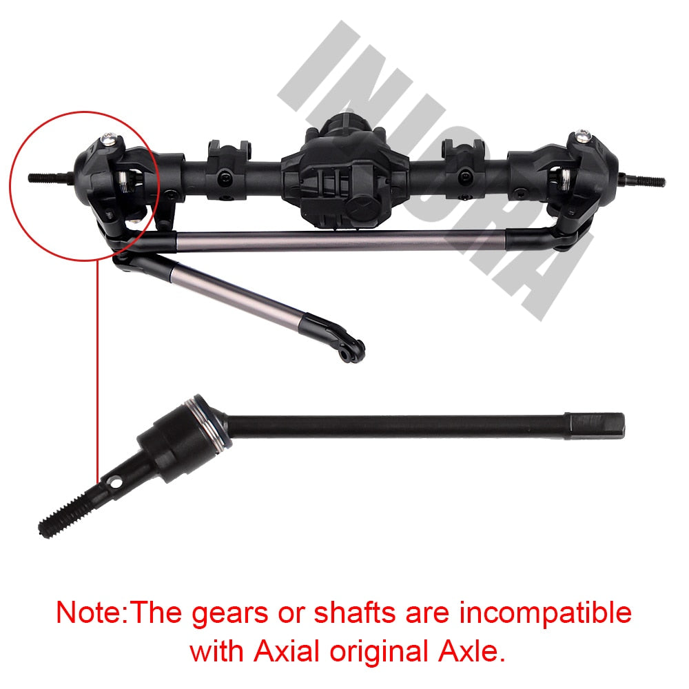 INJORA RC Auto Anteriore Posteriore Dritto Assale Completo per 1:10 RC Crawler Axial SCX10 II 90046 90047 Parti di Aggiornamento