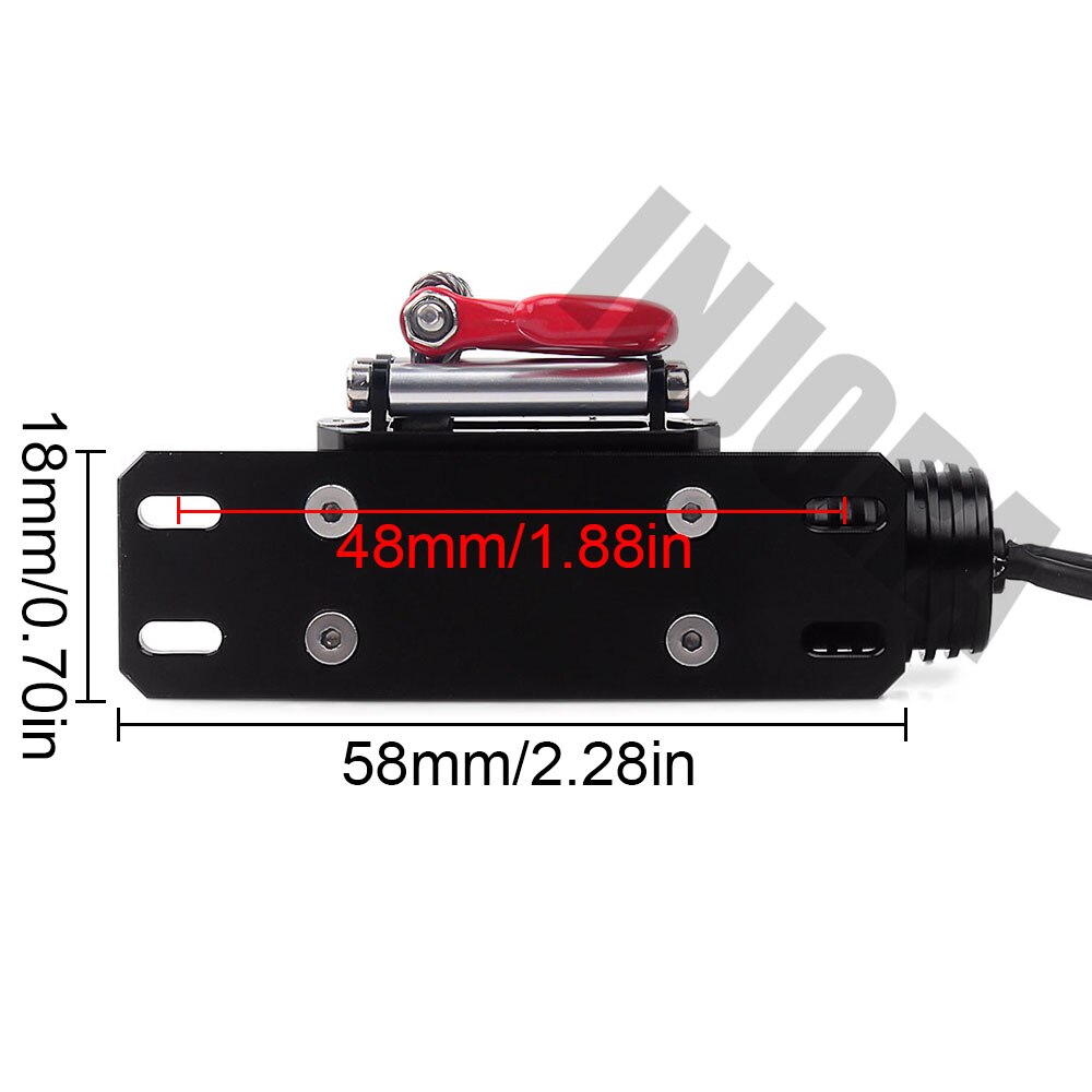 INJORA RC Car Metal Winch + Wireless Remote Controller for 1:10 RC Crawler Truck Axial SCX10 90046 TRX4 TRX6 Redcat Gen8