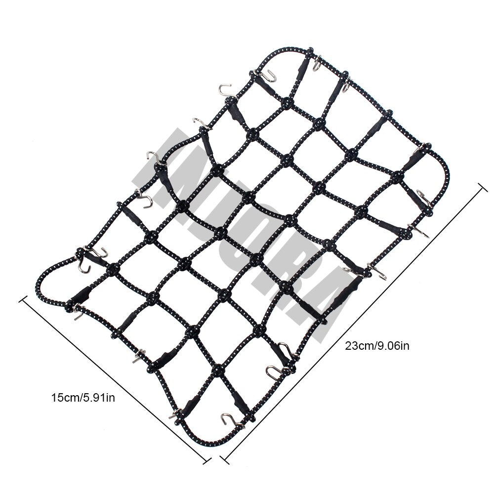 INJORA 1PCS Black Red Elastic Luggage Net for 1:10 RC Rock Crawler TRX-4 D90 AXIAL SCX10 RC Car Accessories