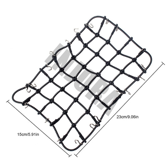 INJORA 1PCS Black Red Elastic Luggage Net for 1:10 RC Rock Crawler TRX-4 D90 AXIAL SCX10 RC Car Accessories