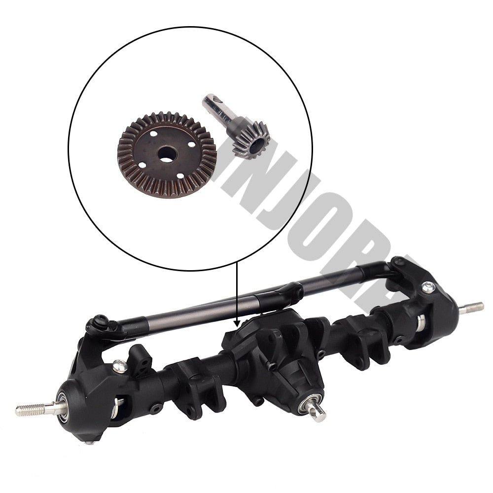 INJORA RC Auto Anteriore Posteriore Dritto Assale Completo per 1:10 RC Crawler Axial SCX10 II 90046 90047 Parti di Aggiornamento