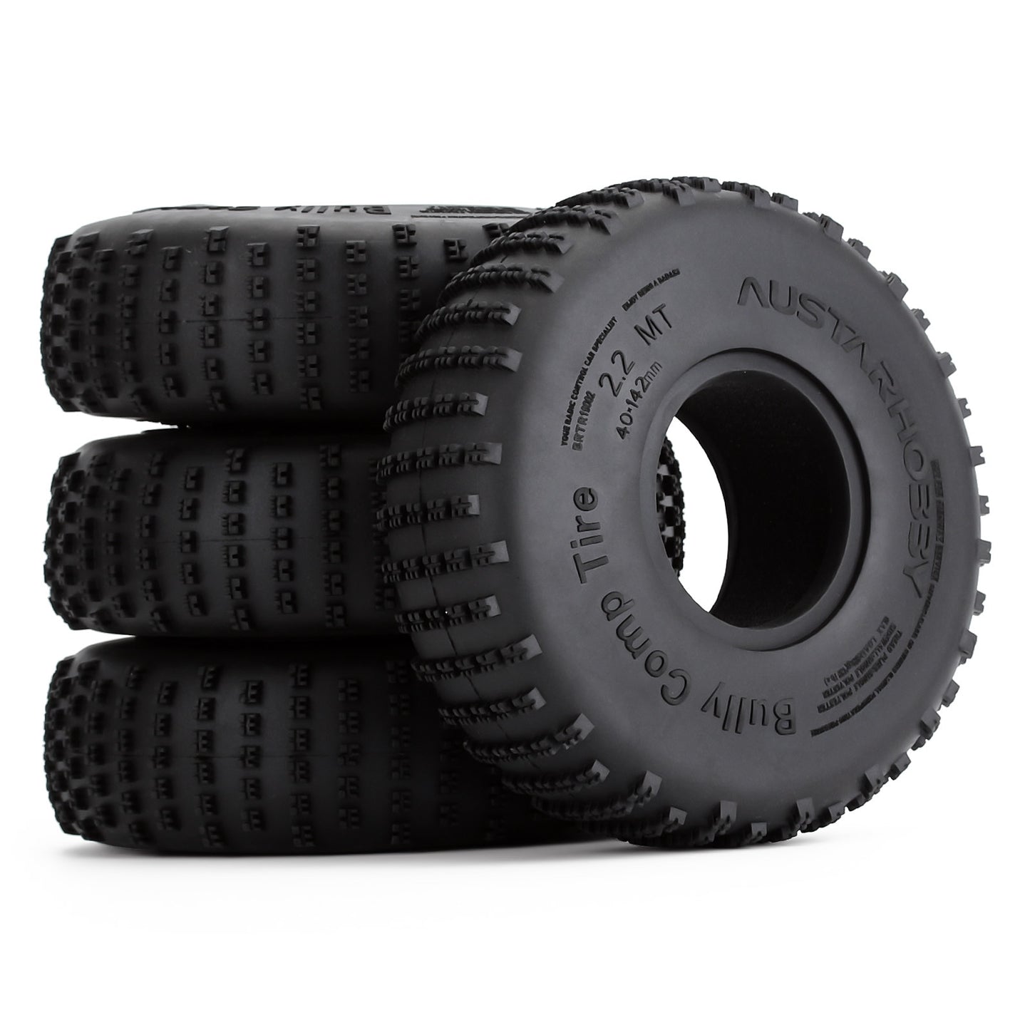 INJORA 4PCS 2.2" Rock Buggy Bully Comp Wheel Tires 142*40MM for RC Crawler Axial SCX10 Wraith 90018 RR10 Bomber RBX10 Ryft