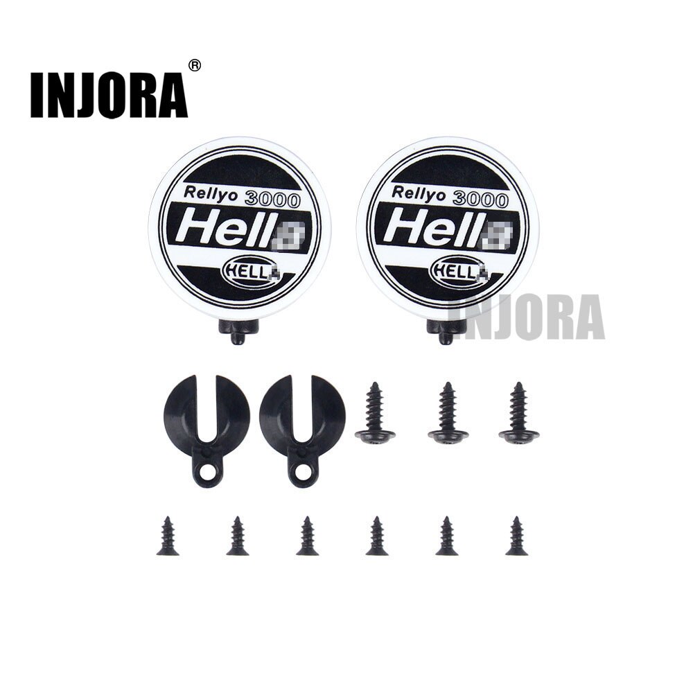 INJORA RC Auto 2/4 Copertura LED Rotonda per 1:10 RC Crawler TRX-4 Axial SCX10 90046 Tamiya CC01 D90 MST HPI