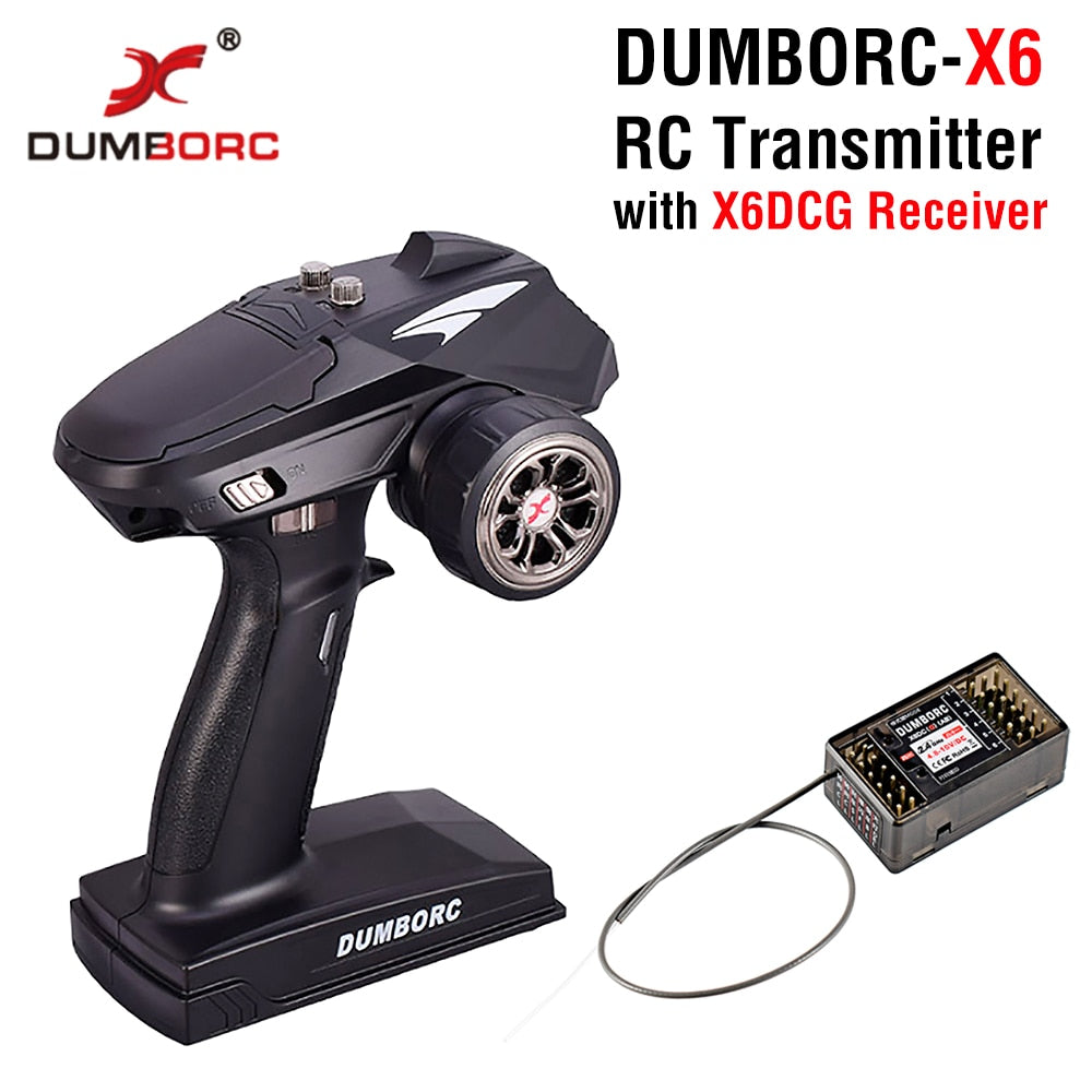 DUMBORC X4/X5/X6 RC Car Radio Controller Transmitter Digital Response Gyroscope 2.4GH 4/5/6 Channel Receiver for RC Car Boat