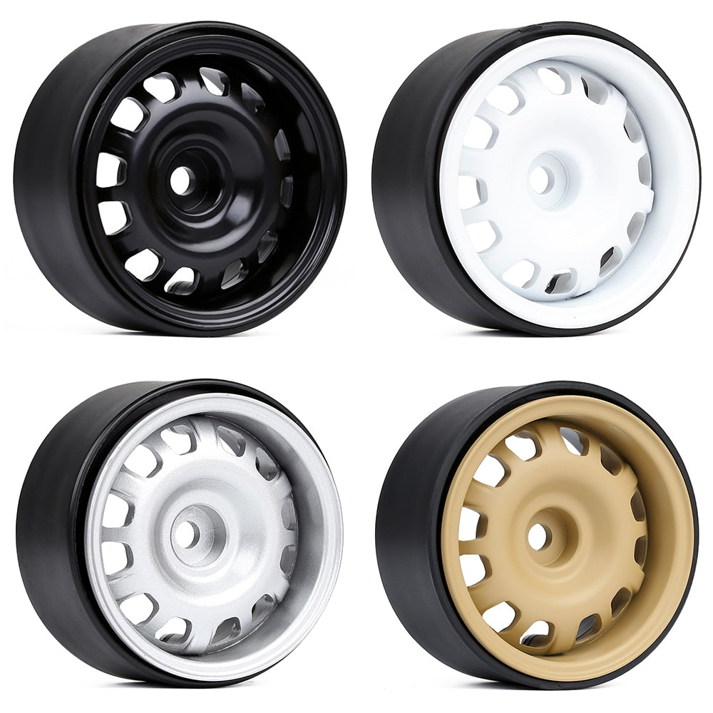 INJORA 4PCS 1.9" Beadlock Wheel Rims for 1/10 RC Crawler Car Axial SCX10 II 90046 TRX-4 RedCat Gen8