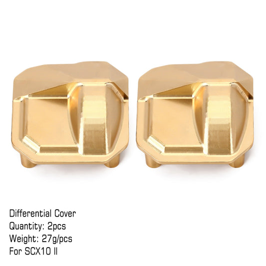 INJORA 2PCS Brass AR44 Differential Axle Cover for 1/10 RC Crawler Car Axial SCX10 II 90046 90047