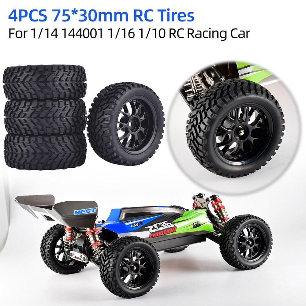 88/75mm Off Road Buggy Banden Wiel 12mm Hex Hubs voor Wltoys 144001 1/14 1/16 1/10 Axiale Scx10 Traxxas Trx-4 Tamiya RC Racewagen