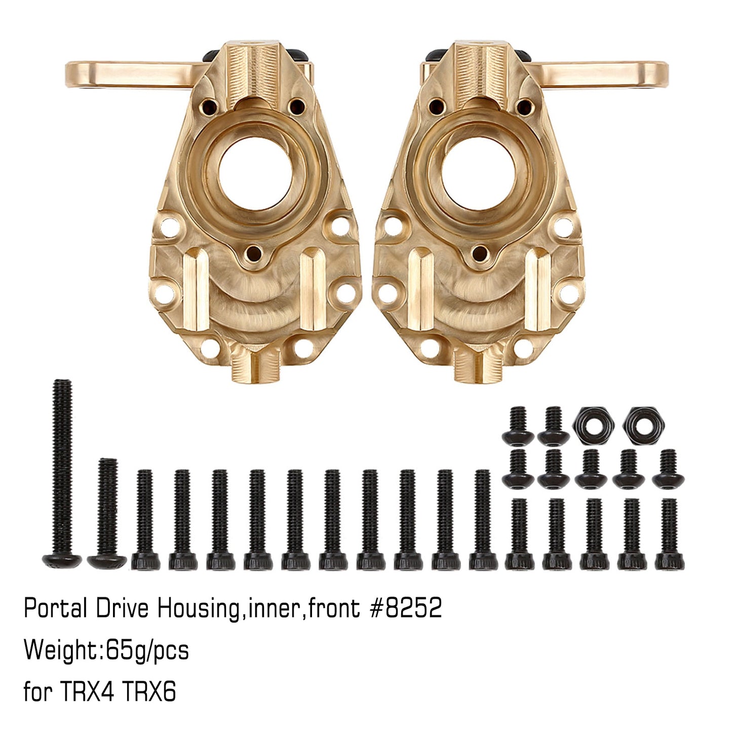 INJORA Heavy Brass Counterweight Portal Drive Housing Bumper Holder Axle Mount for RC Crawler TRX4 TRX-4 TRX6 Upgrade Parts