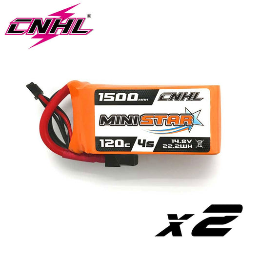 2PCS CNHL 4S 14.8V Lipo Battery 1300mAh 1500mAh 1800mAh 120C Ministar Series With XT60 Plug For RC FPV Drone Quadcopter Airplane