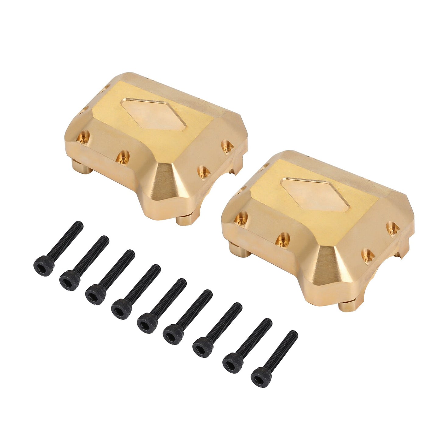 INJORA 2PCS 59g Brass Front Rear Differential Axle Cover for 1/10 RC Crawler Car TRX4 TRX-4 8280 Upgrade Parts