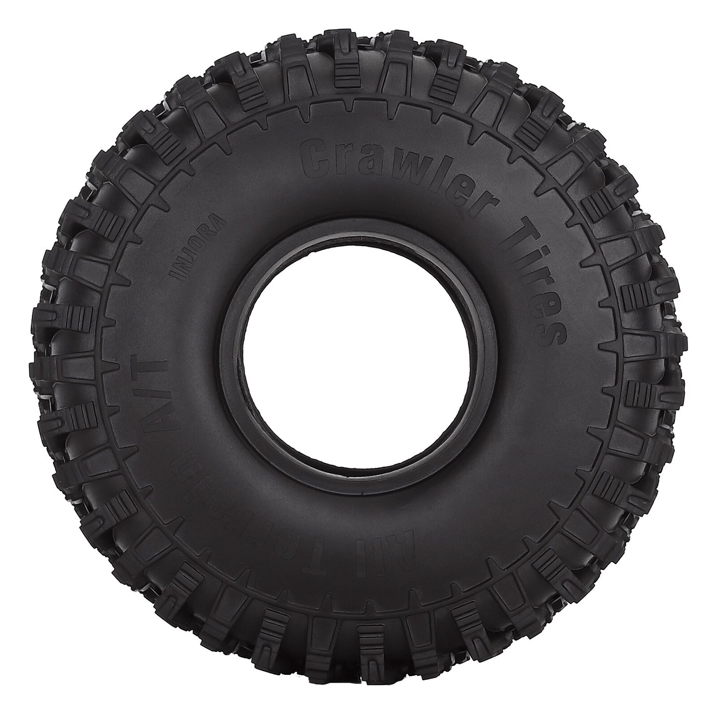 INJORA 4PCS 120*42mm 1.9" Rubber All Terrain Wheel Tires for 1:10 RC Rock Crawler Car TRX4 Axial SCX10 Redcat Gen8