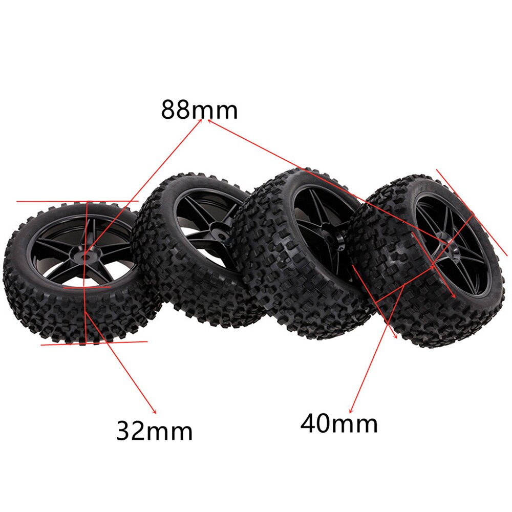 88/75mm Off Road Buggy Banden Wiel 12mm Hex Hubs voor Wltoys 144001 1/14 1/16 1/10 Axiale Scx10 Traxxas Trx-4 Tamiya RC Racewagen