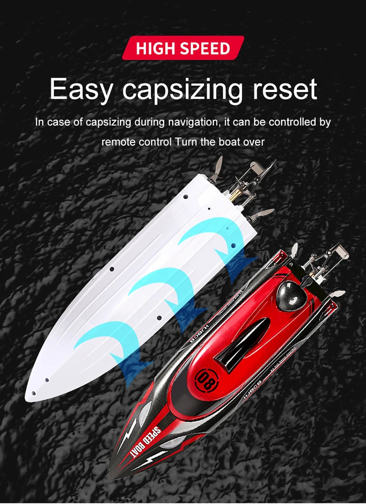 HJ808 RC Boat 2.4Ghz 25km/h High-Speed Remote Control Speed Boat