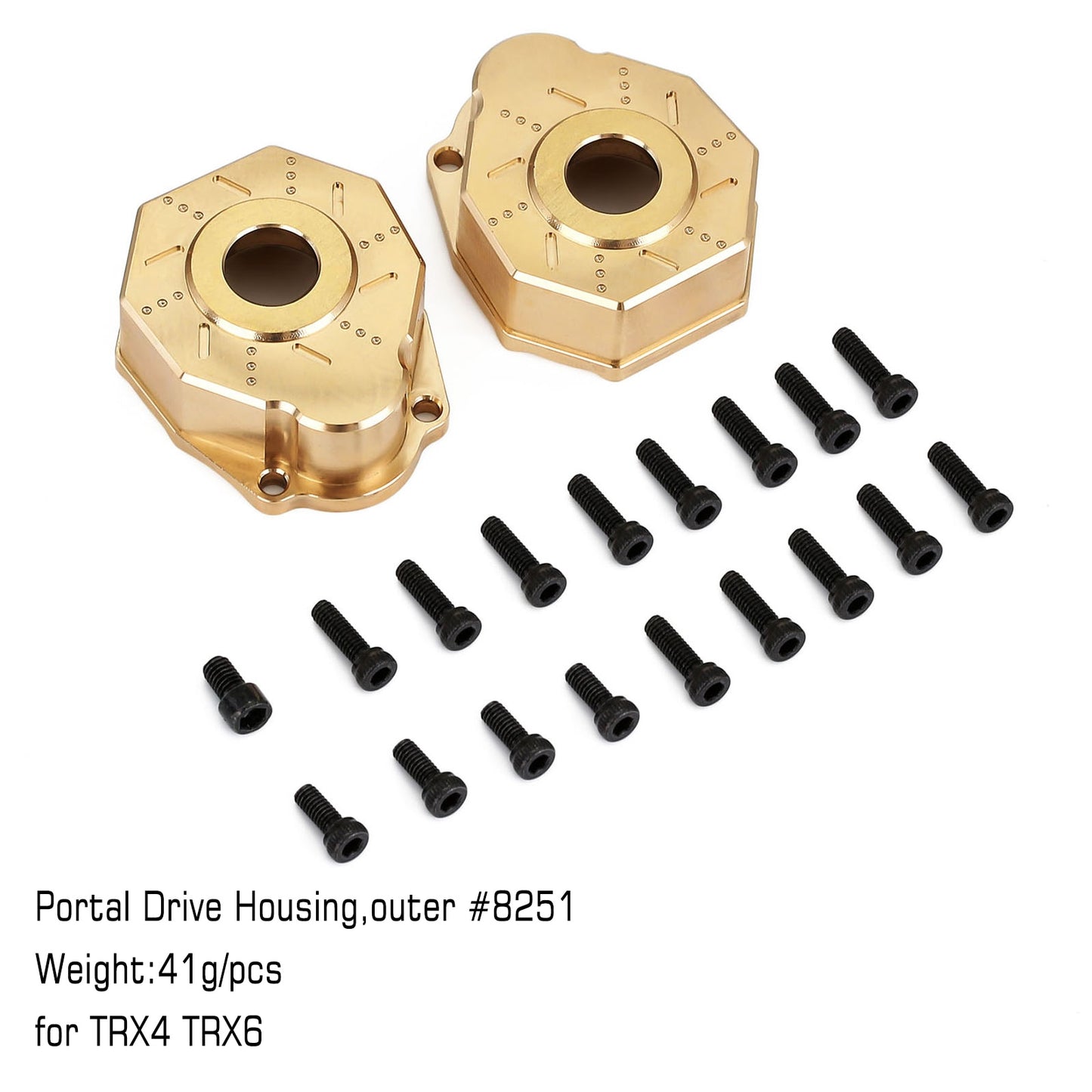 INJORA Zwaar Messing Contragewicht Portal Drive Behuizing Bumperhouder Asbevestiging voor RC Crawler TRX4 TRX-4 TRX6 Upgrade Onderdelen