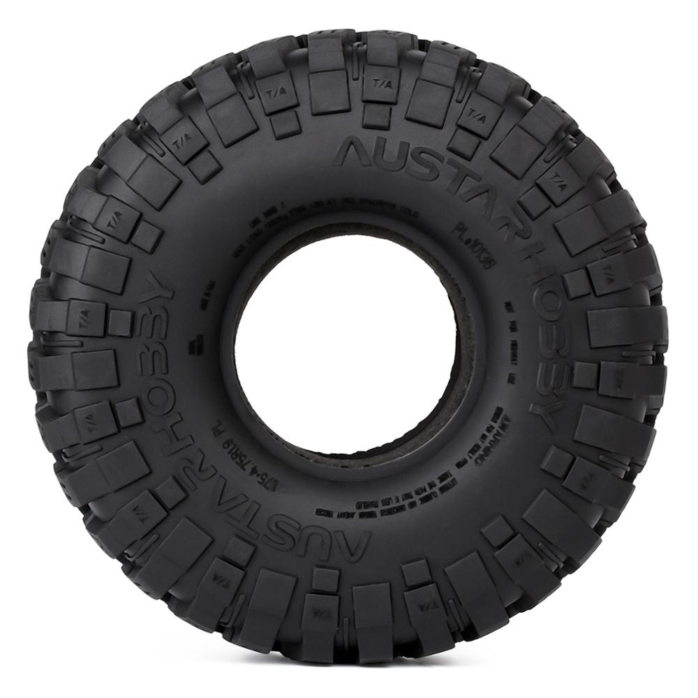 INJORA 4Pcs 121*45MM Soft Rubber Tyre 1.9" Wheel Rock Terrain Tire for 1/10 RC Crawler Car TRX-4 Axial SCX10 90046