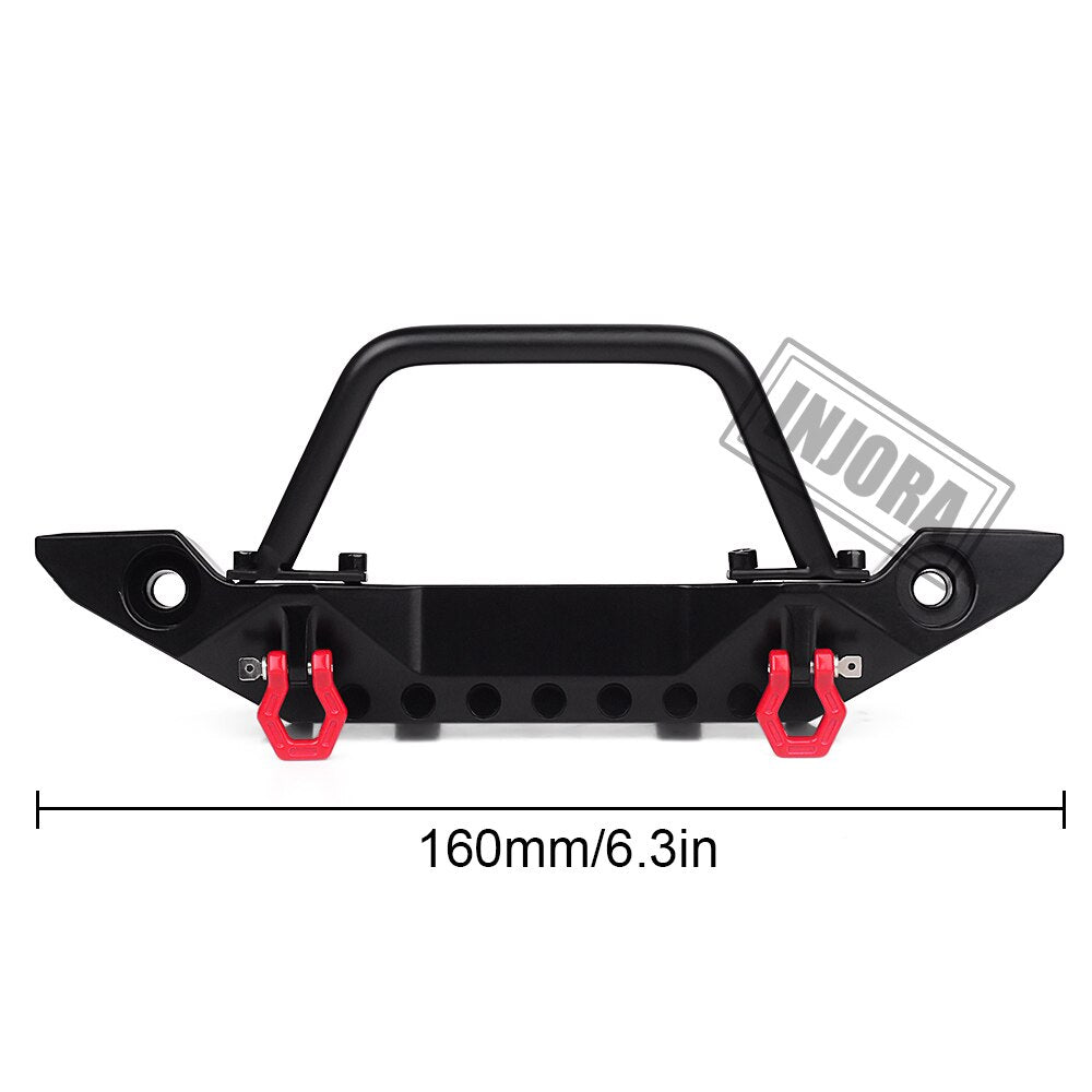 INJORA Metal Front Bumper with Led Lights