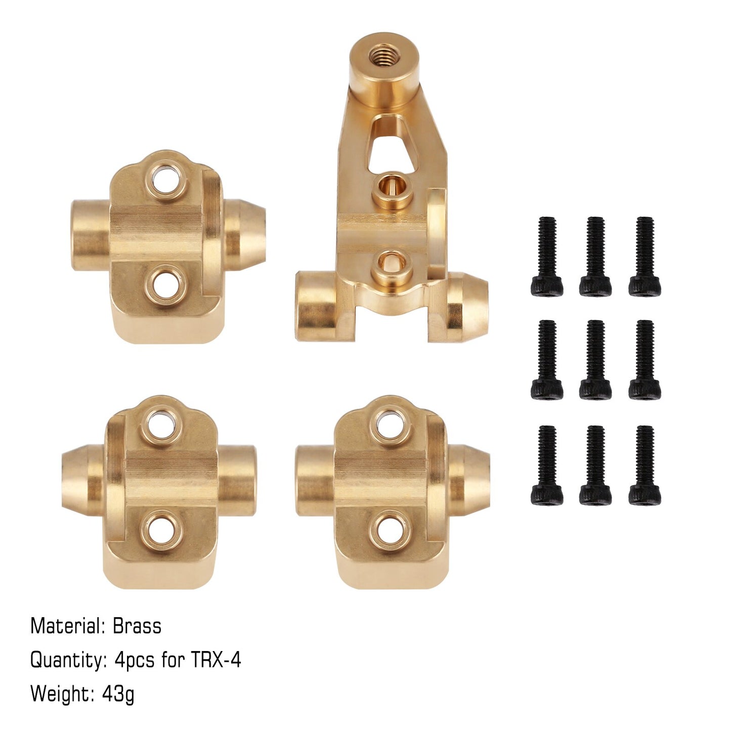 INJORA Aluminum Brass Axle Mount Set Suspension Links Stand for 1/10 RC Crawler Car TRX-4 TRX-6 8227 Upgrade Parts