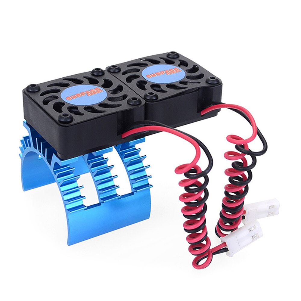 SURPASS HOBBY Cooling Fan Aluminium Metal Heatsink with Dual 30mm Fans for 1/10 RC Car 3660 3670 wltoys 12428 144001 540 550 Motor