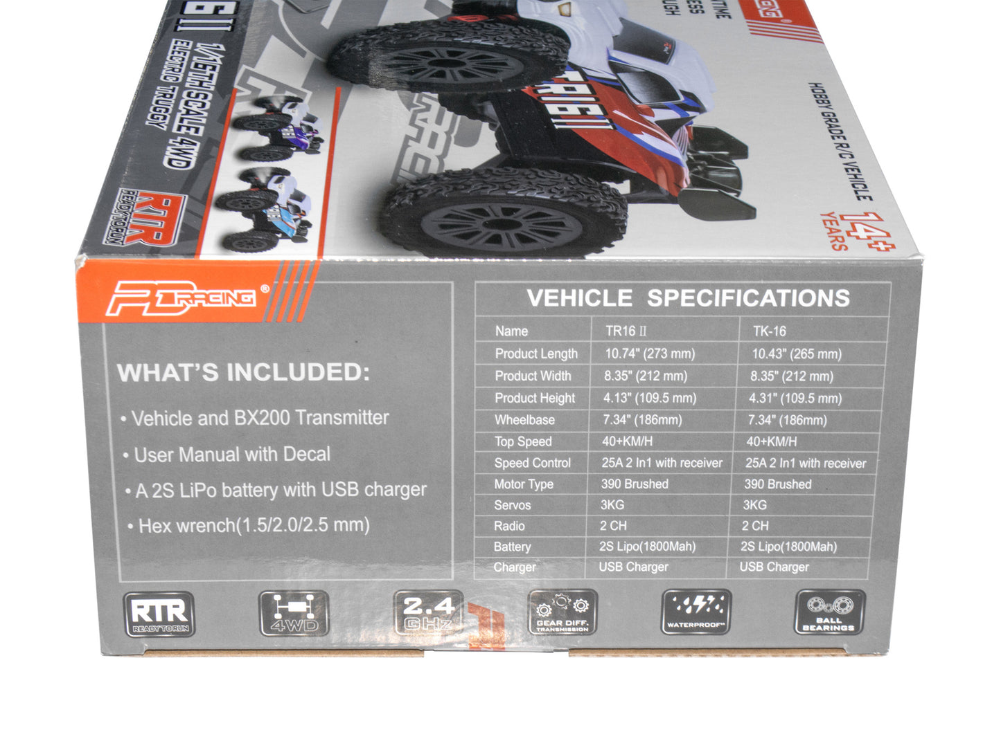 PD Racing TR16II Brushed Truggy 1:16   PD304T