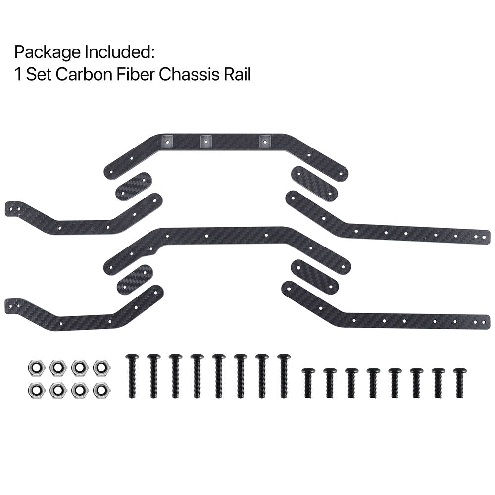 9imod Koolstofvezel Frame Chassis Rails voor Traxxas TRX4 Upgrades TRX-4 Accessoires RC Crawler Onderdelen 1/10 Lichtgewicht T410