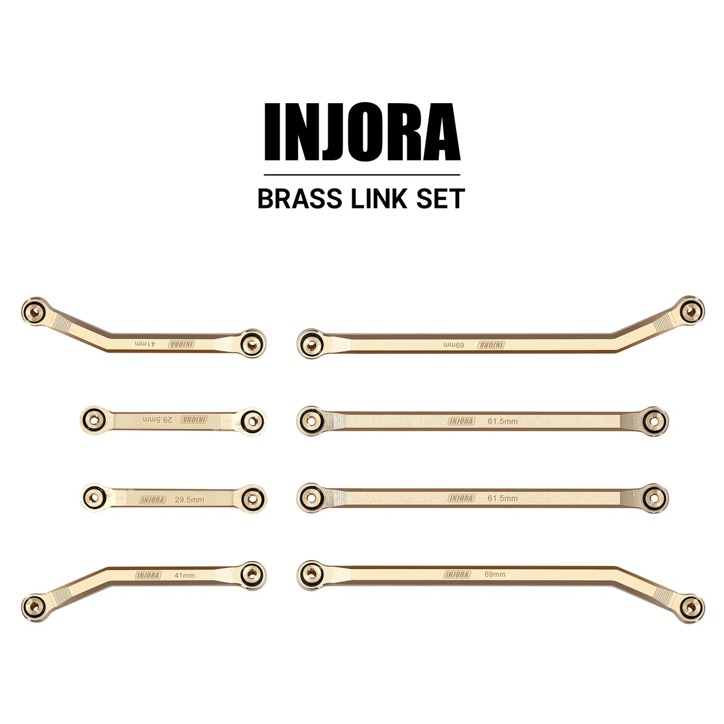 INJORA 36g Heavy Brass High Clearance Chassis 4 Links Set for 1/24 RC Crawler Car Axial SCX24 Deadbolt AXI90081 B17 AXI00004
