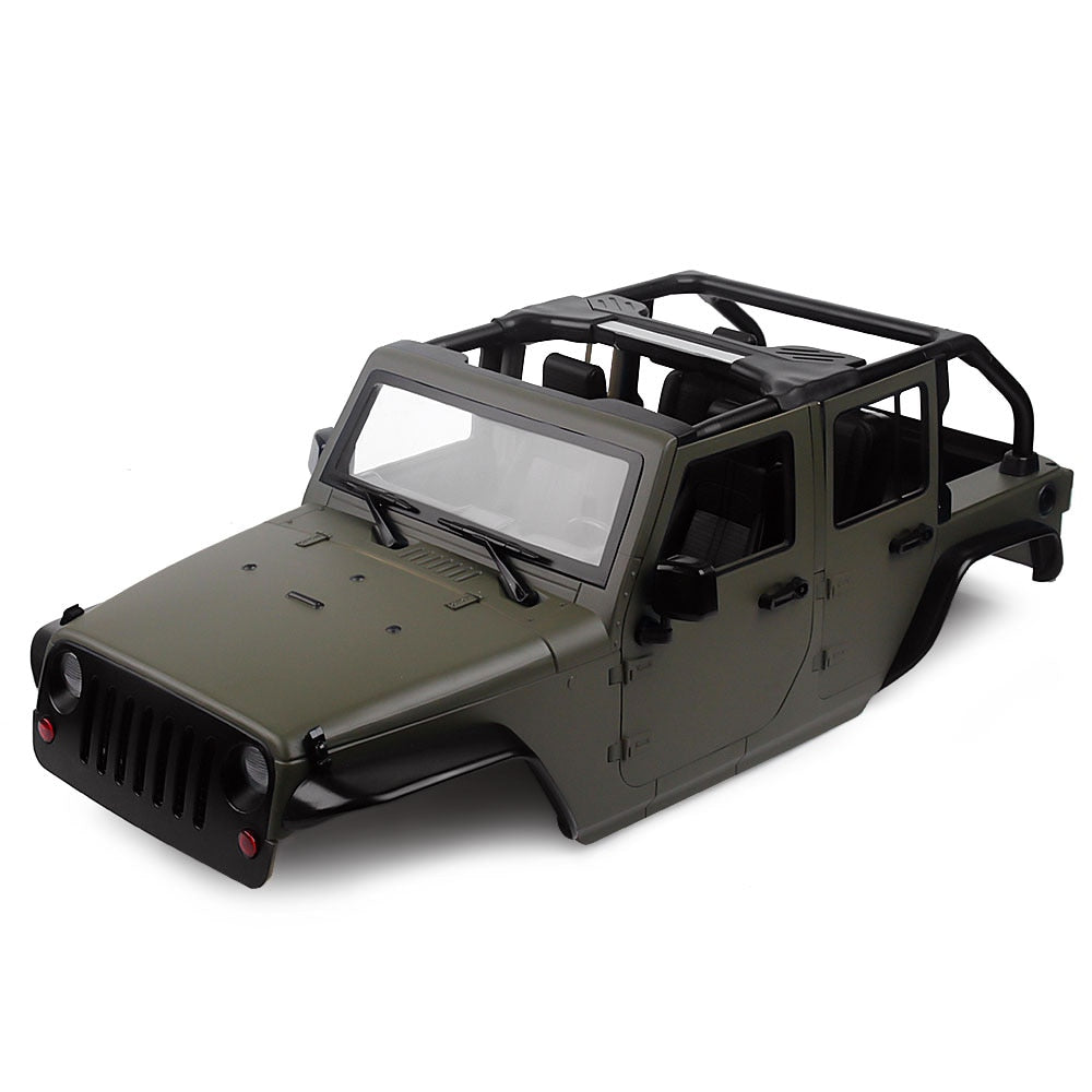 INJORA Unassembled Kit 313mm Wheelbase Convertible Open Car Body Shell for 1/10 RC Crawler Axial SCX10 90046  Jeep Wrangler