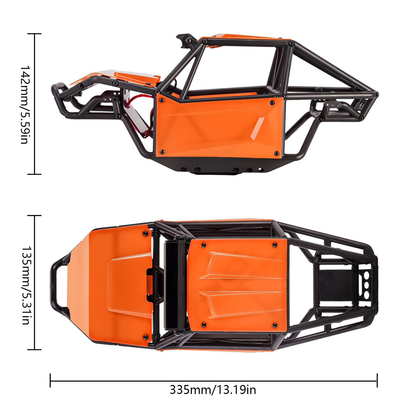 INJORA Nylon Rock Buggy Body Shell Kit telaio per 1/10 RC Crawler Car Axial SCX10 II 90046 UTB10 Capra