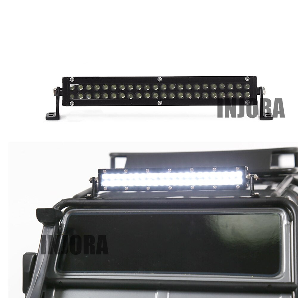 Barra luminosa per lampada da tetto in metallo ad alte prestazioni 44 LED per 1/10 RC Crawler Axial SCX10 D90 TAMIYA CC01 TRX-4 Trx4