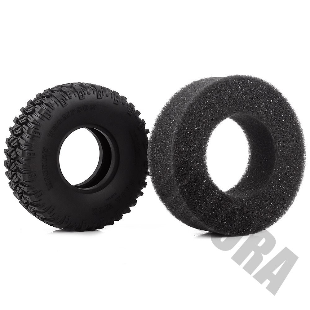 INJORA 4Pcs 1.55" Soft Rubber Wheel Tires 1.55 Inch Tyre for RC Crawler Car Tamiya CC01 LC70 LC80 1/18 Aixal UTB18 Capra