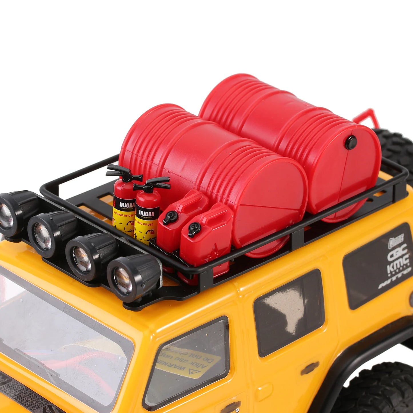INJORA Molded Decoration Fire Extinguisher Fuel Tank Shovel Oil Drum For 1/18 1/24 RC Crawler Car TRX4M SCX24 FCX24 Enduro24