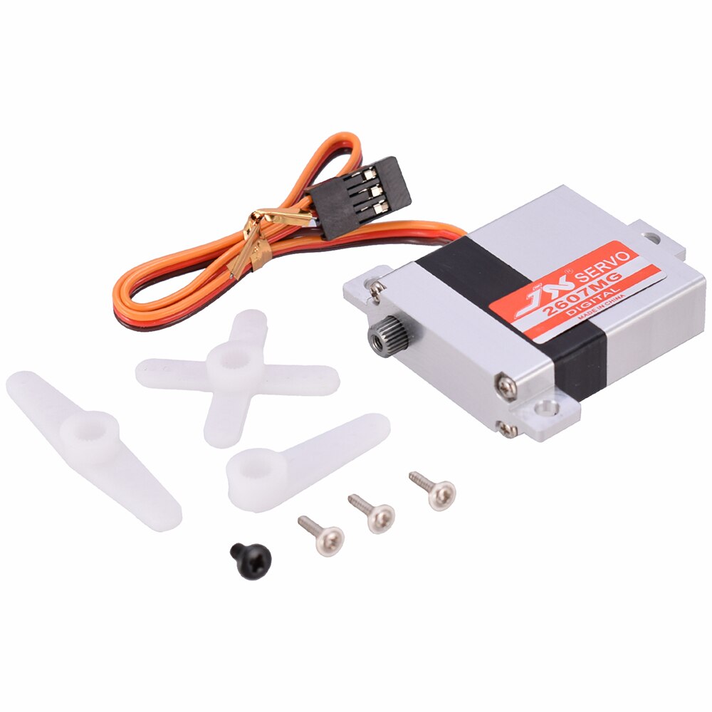 JX Servo PDI-2607MG 7.2kg 0.13sec Digital Full Metal Aluminium Case Wing Servo For RC Drone Glider Dual Ball Bearing