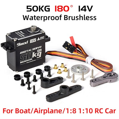 9imod Waterproof Brushless Servo 51KG 50KG 45KG 35KG 25KG 180 Degree Aluminium Digital Servo Metal Gear for Traxxas Scx10 RC Car Robot