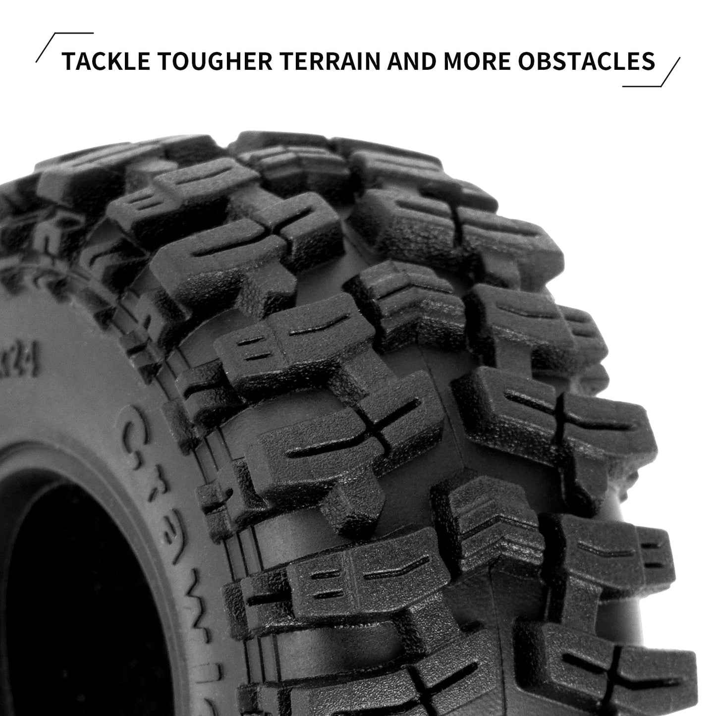 INJORA 58*24mm Swamp Stomper 1.0" Wheel Tires for 1/24 1/18 RC Crawler Car SCX24 AX24 TRX4M FCX24 (T1015)