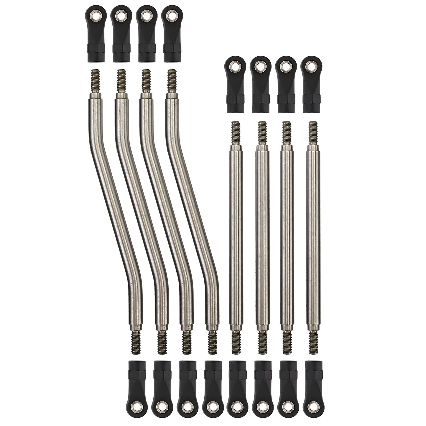 INJORA 8pcs/set Metal Steel Link Plastic Rod End