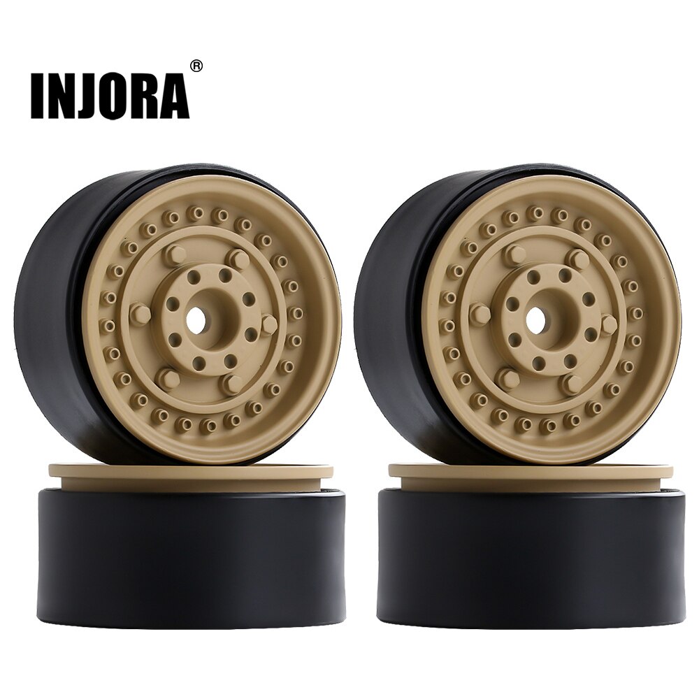 INJORA 116 g/pz 1.9 "Beadlock Wheel Rim per 1/10 RC Crawler Auto Axial SCX10 90046 RedCat Gen8 TRX-4