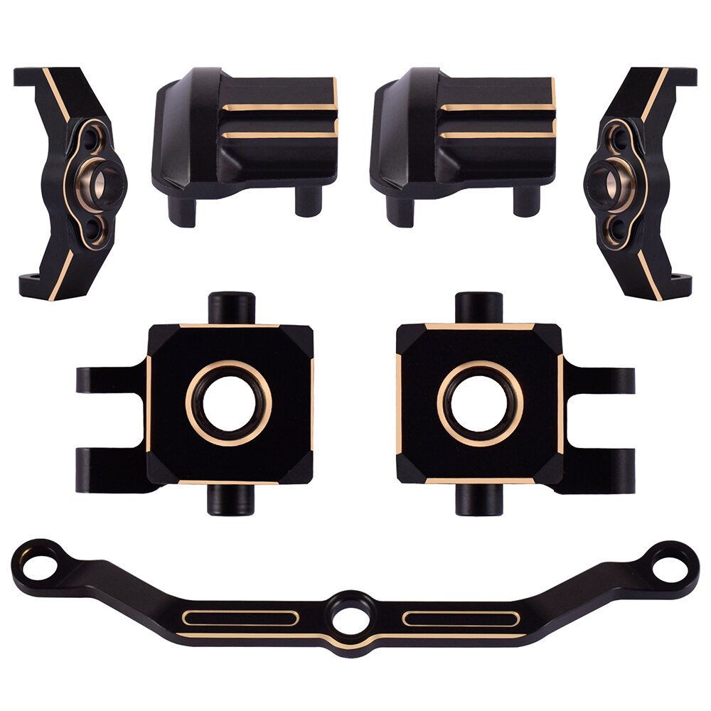 TRX4M Upgrades Messing Stuur Link Knuckle Alex Diff Cover Caster Blokken voor Traxxas TRX-4M 1/18 RC Crawler Defender