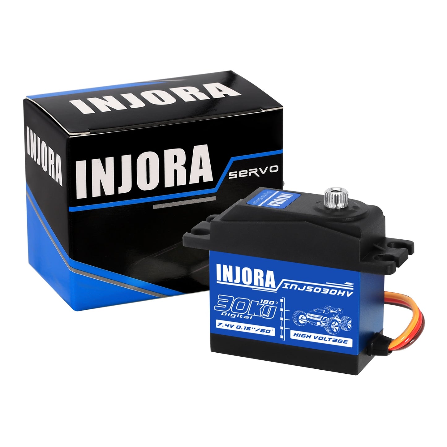 INJORA INJS020HV INJS030HV High Voltage Waterproof 20KG 30KG Digital Servo for 1/10 RC Car ARRMA KRATON