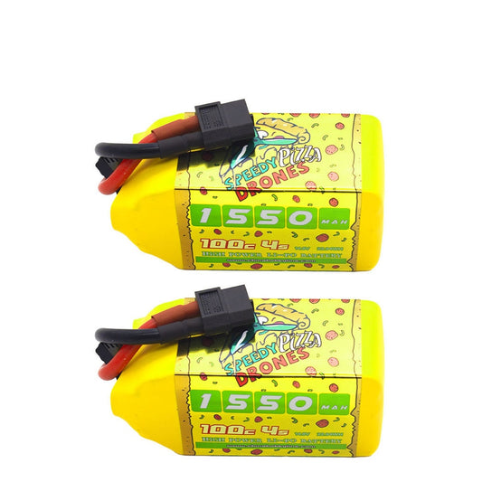 2PCS CNHL 4S 14.8V Lipo Battery 1550mAh 100C With XT60 Plug For RC FPV Drone Quadcopter Airplane Helicopter Racing Hobby Part