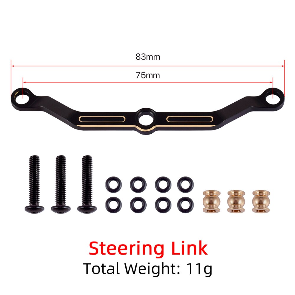 TRX4M Upgrades Messing Stuur Link Knuckle Alex Diff Cover Caster Blokken voor Traxxas TRX-4M 1/18 RC Crawler Defender