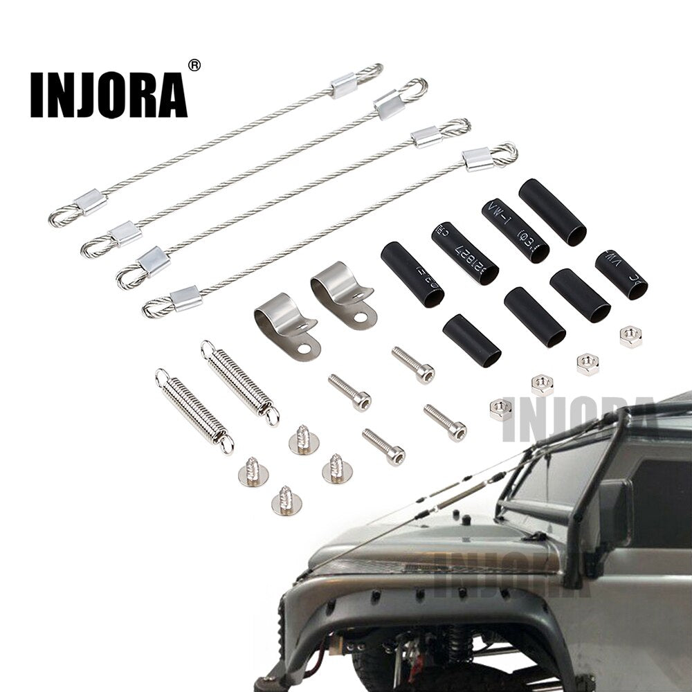 INJORA RC Car Modified Part Steel Rope for 1/10 RC Crawler TRX-4 TRX4 Axial SCX10 90046 MST