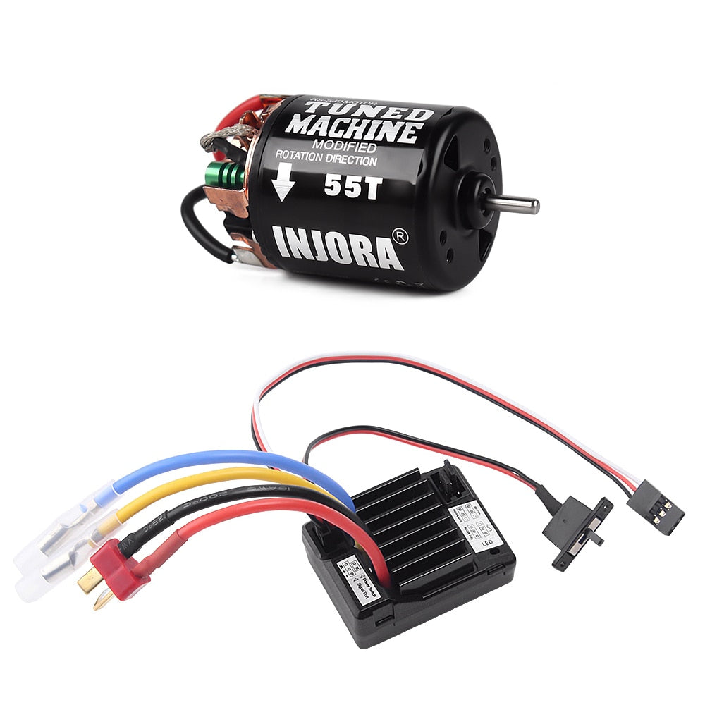 INJORA RC Auto 35/45/55T Brushed Motor Waterdicht ESC Speed ​​Controller voor 1:10 RC Crawler SCX10 AXI03007 90046 TRX4 D90