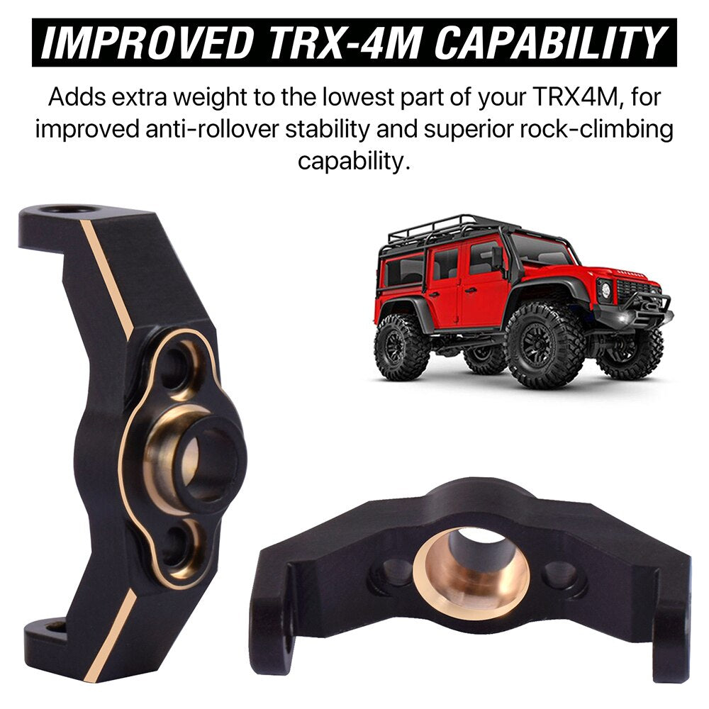 Messing Blokken C-hubs Caster Contragewicht voor Traxxas TRX-4M 1/18 Upgrades Onderdelen RC Crawler Accessoires Bronco Defender 2PCS 8g