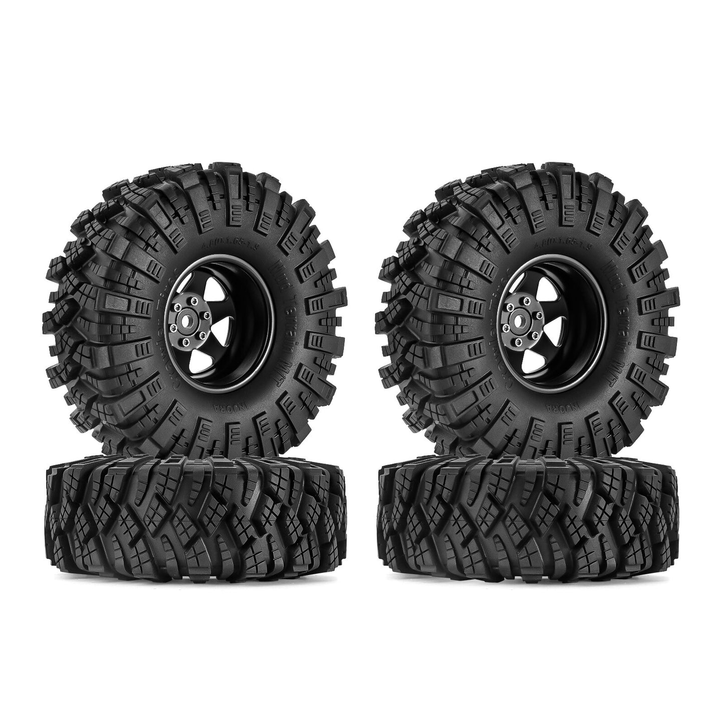 INJORA Offset -8.9mm 1.9" Beadlock Wheel Rim Fango Pneumatici Set per 1/10 RC Crawler Car Axial SCX10 90046 UTB18 TRX4 (W1948-T1912)