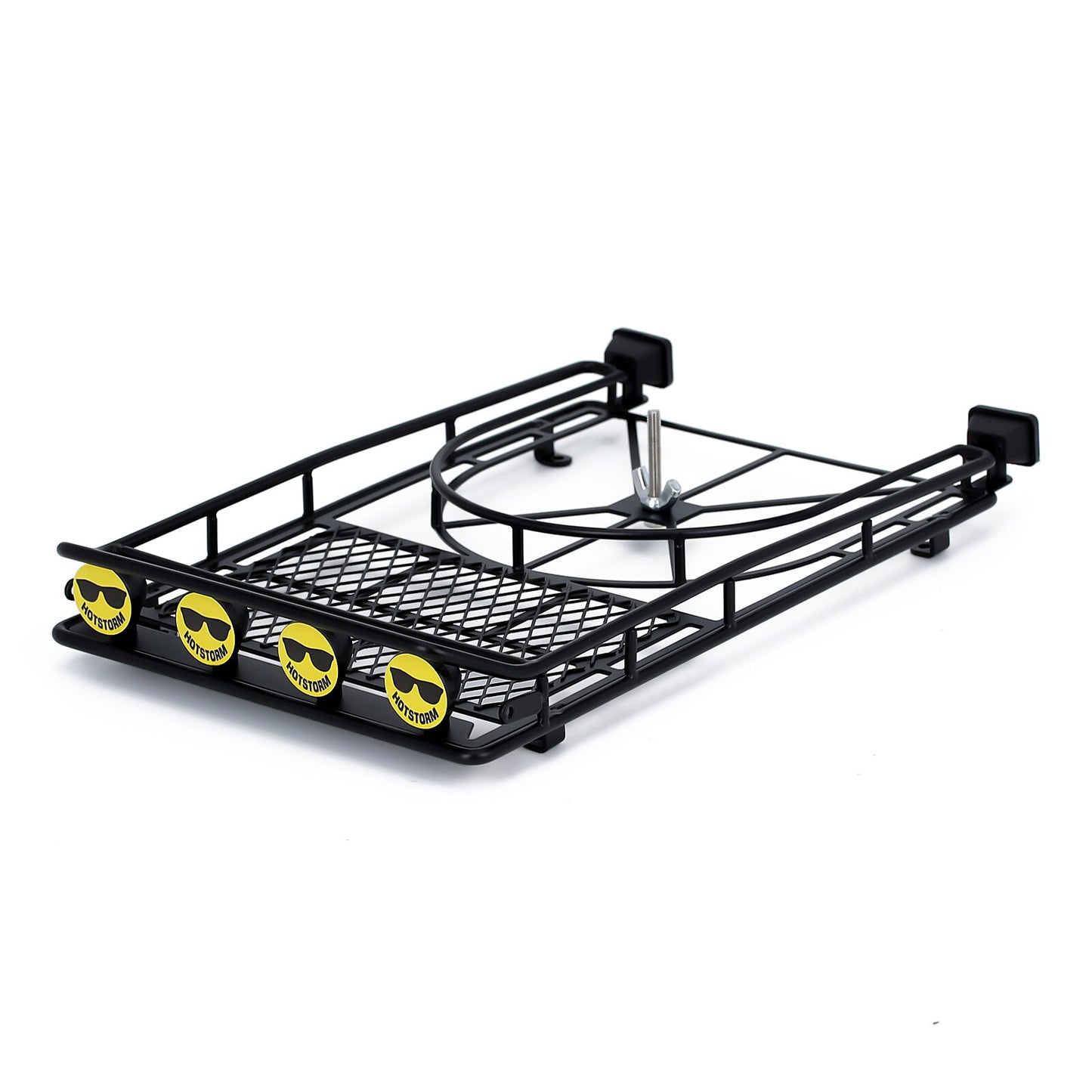 INJORA Metal Roof Rack Luggage Carrier with LED Light for 1/10 RC Crawler D90 Axial SCX10 SCX10 II 90046