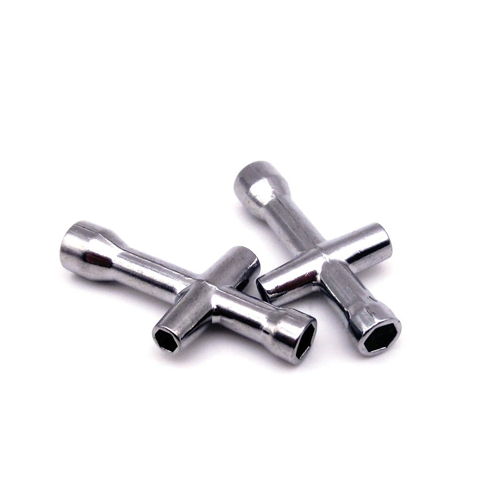 2PCS 4mm 5mm 5.5mm 7mm Cross Wrench Hex Socket Repair tools for 1/10 HSP Tamiya HPI Kyosho RC Car D90 SCX10 RC Crawler