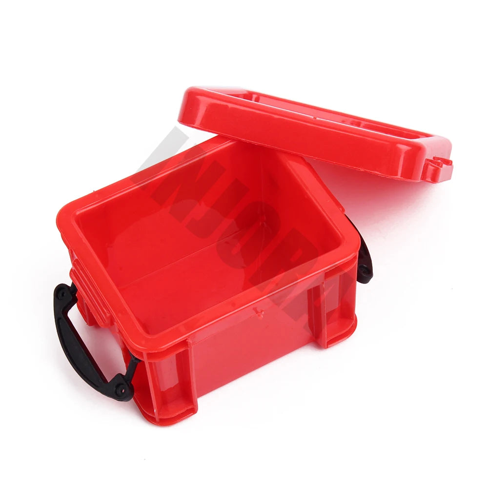 1PCS Yellow/Red Plastic Scale Storage Box Tool for 1:10 RC Rock Crawler Accessories TRX4 Axial SCX10 90046 Decoration
