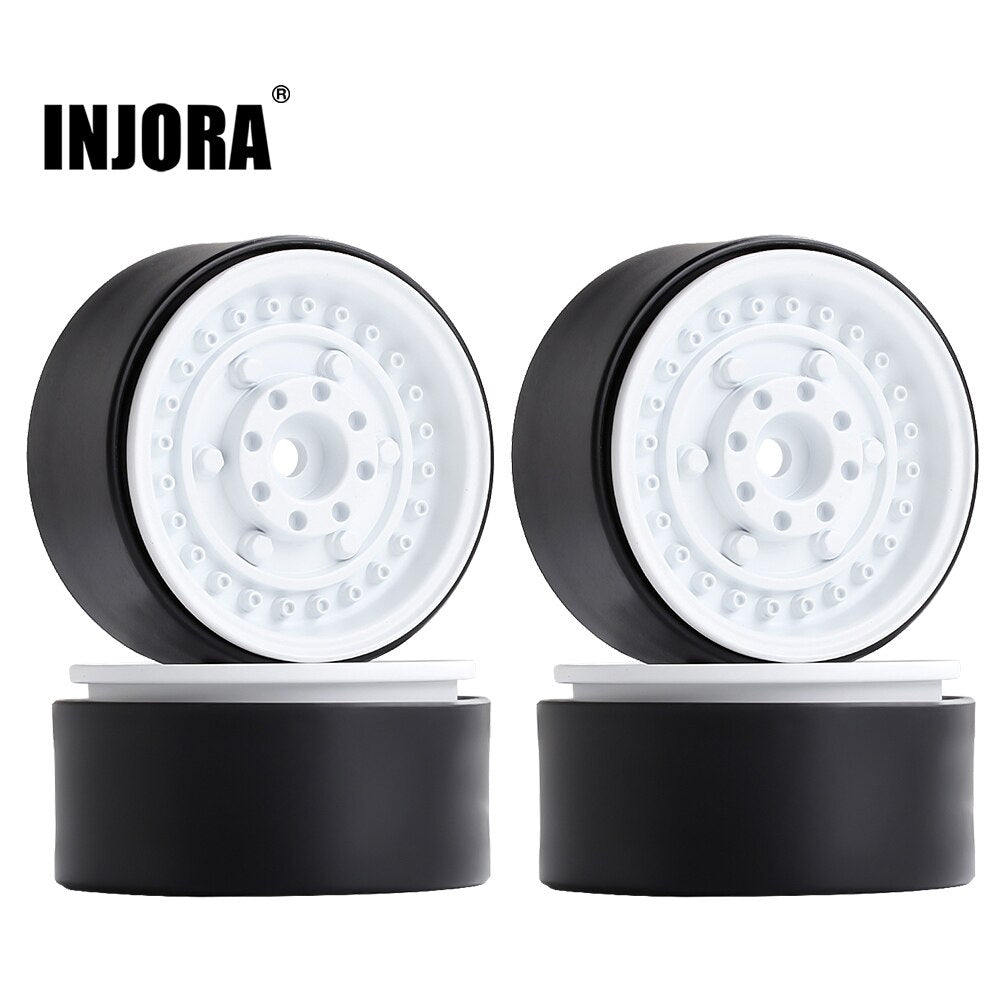 INJORA 116 g/pz 1.9 "Beadlock Wheel Rim per 1/10 RC Crawler Auto Axial SCX10 90046 RedCat Gen8 TRX-4